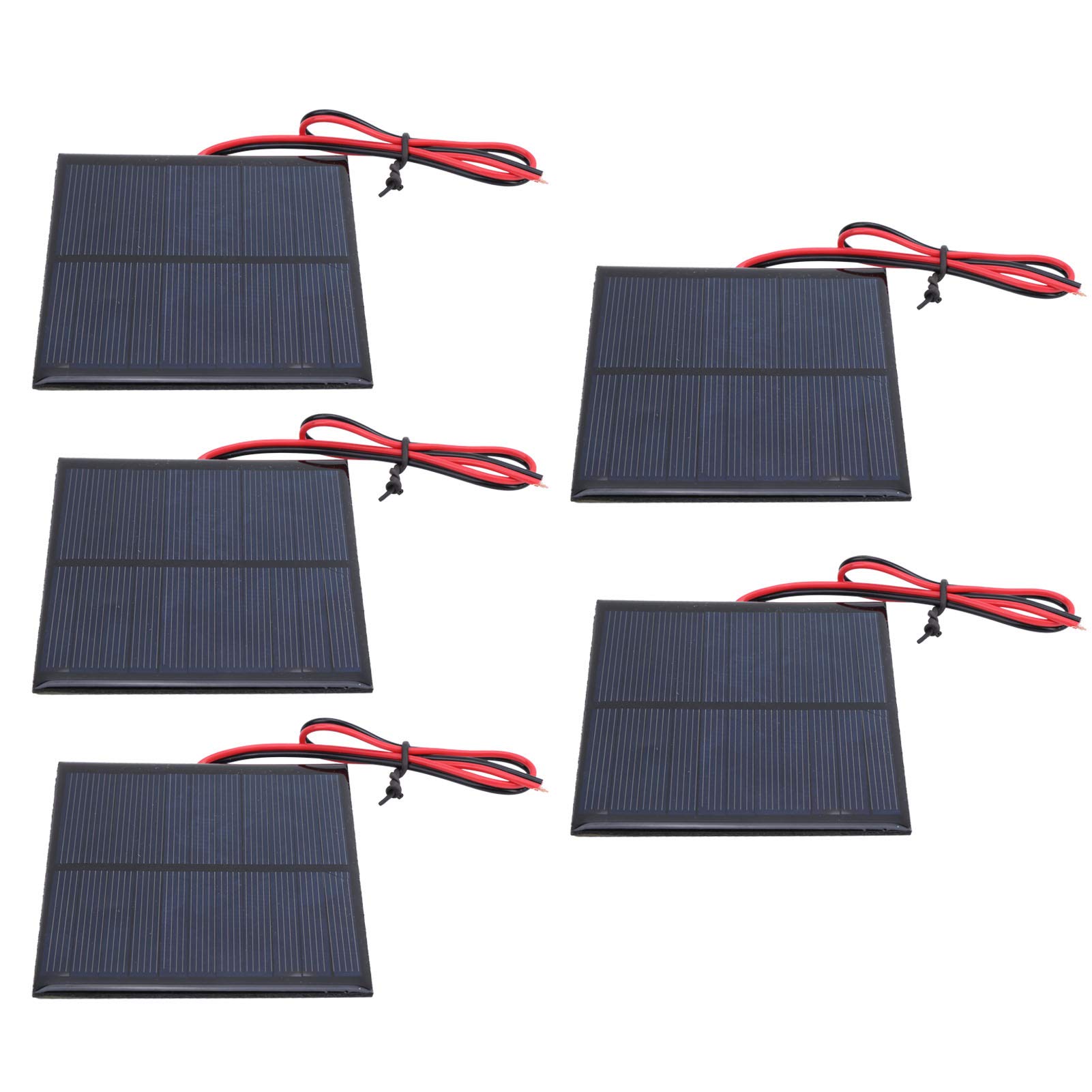 5Pcs Mini Pannello Solare, 5,5V 2W, 136 x 110MM, Silicio Monocristallino, Alta Efficienza