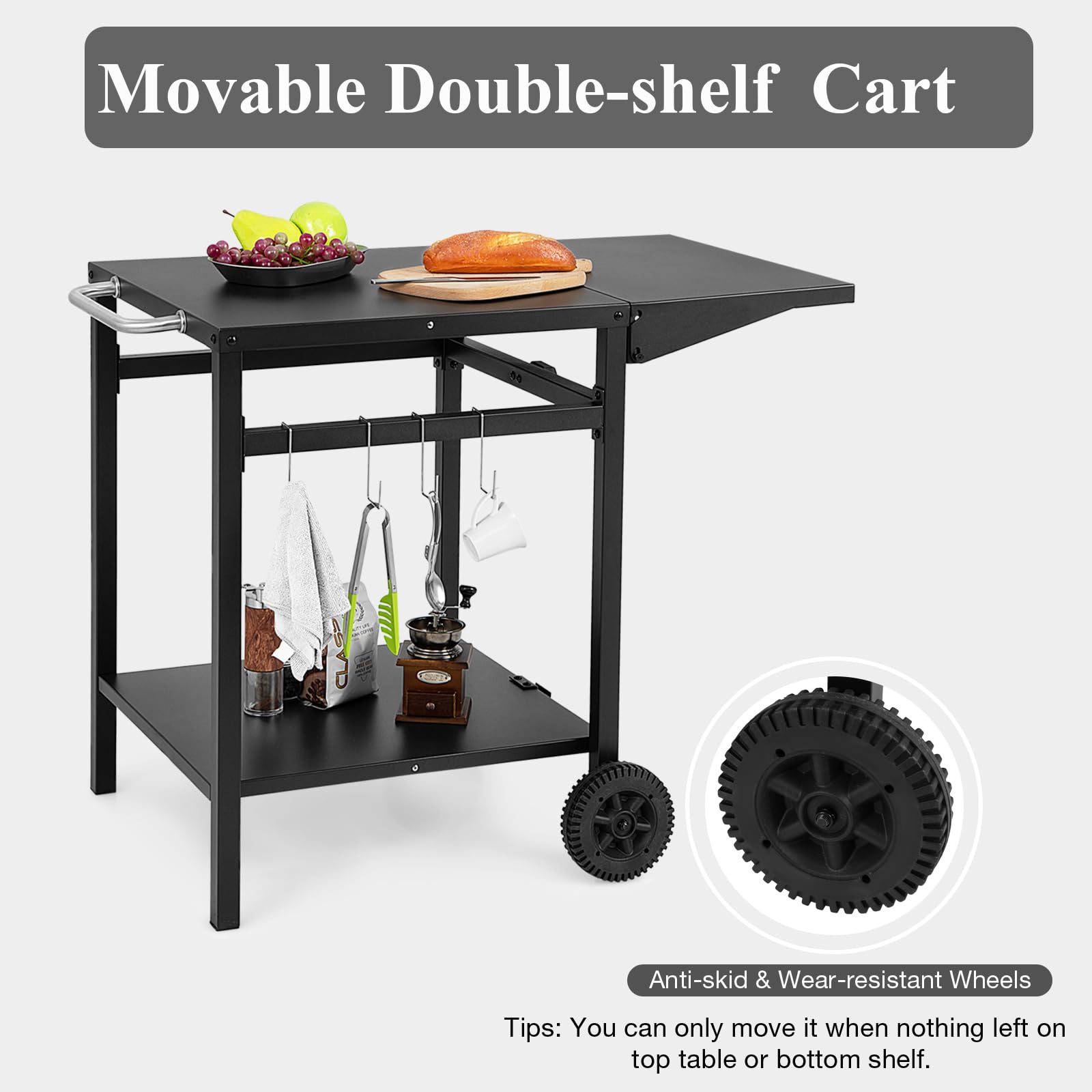 KOMFOTTEU Chariot Pour Barbecue Avec Armoire à Porte | FindTheDeal