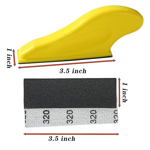 Miniatura 2 de Kit de micro lijadora, hojas de papel de arena, 80 unidades, surtido de papel de lija de gancho y bucle, grano 320 a 3000, 3.5 x 1 pulgada, mini