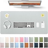 Vista 12 de YSAGi Almohadilla de piel protectora para escritorio, gran alfombrilla de ratón, alfombrilla de escritorio de piel sintética antideslizante