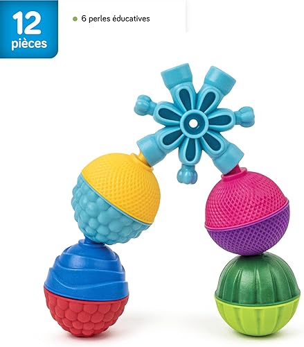 Miniatura 3 de Lalaboom 12 piezas de cuentas para bebé  Montessori educativo forma y color STEM juguete de construcción de 10 meses a 3 años - BL100, multicolor