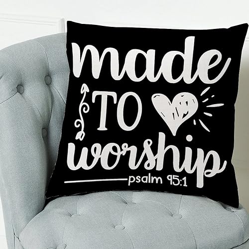 Miniatura 2 de Cojines Decorativos para Sala Bible Verses Pray More Worry Less Pillow Cases Encouraging Bible Verses Modern Sofa Throw Pillow Cover Zippered Couch