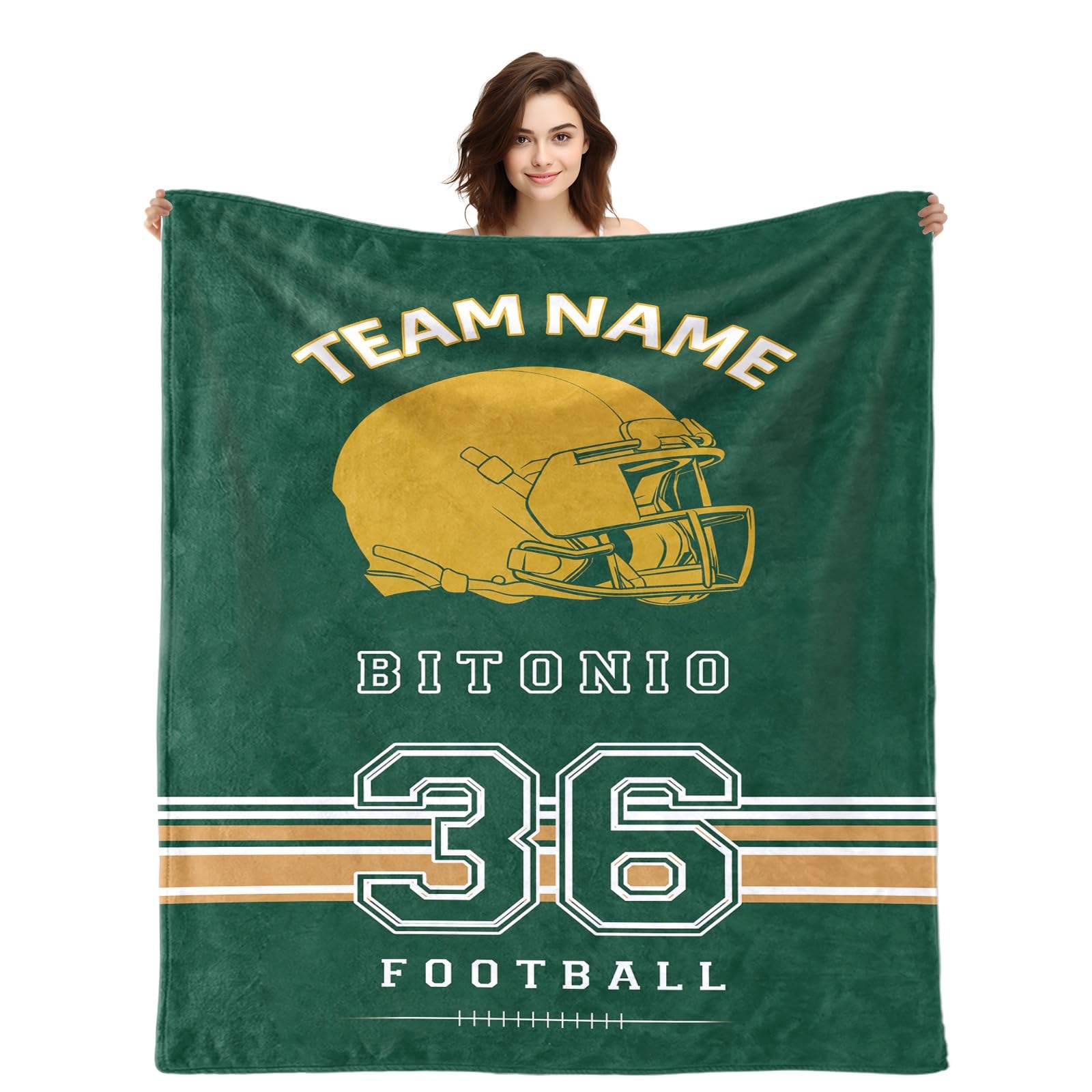Urijk Personalised Baby Blankets Custom Blankets with Name for Baby Boys Girls Full Name Throw Blanket for Newborn Toddler Personalised Gifts for Birthday Baby Shower Christmas (M) — image 1