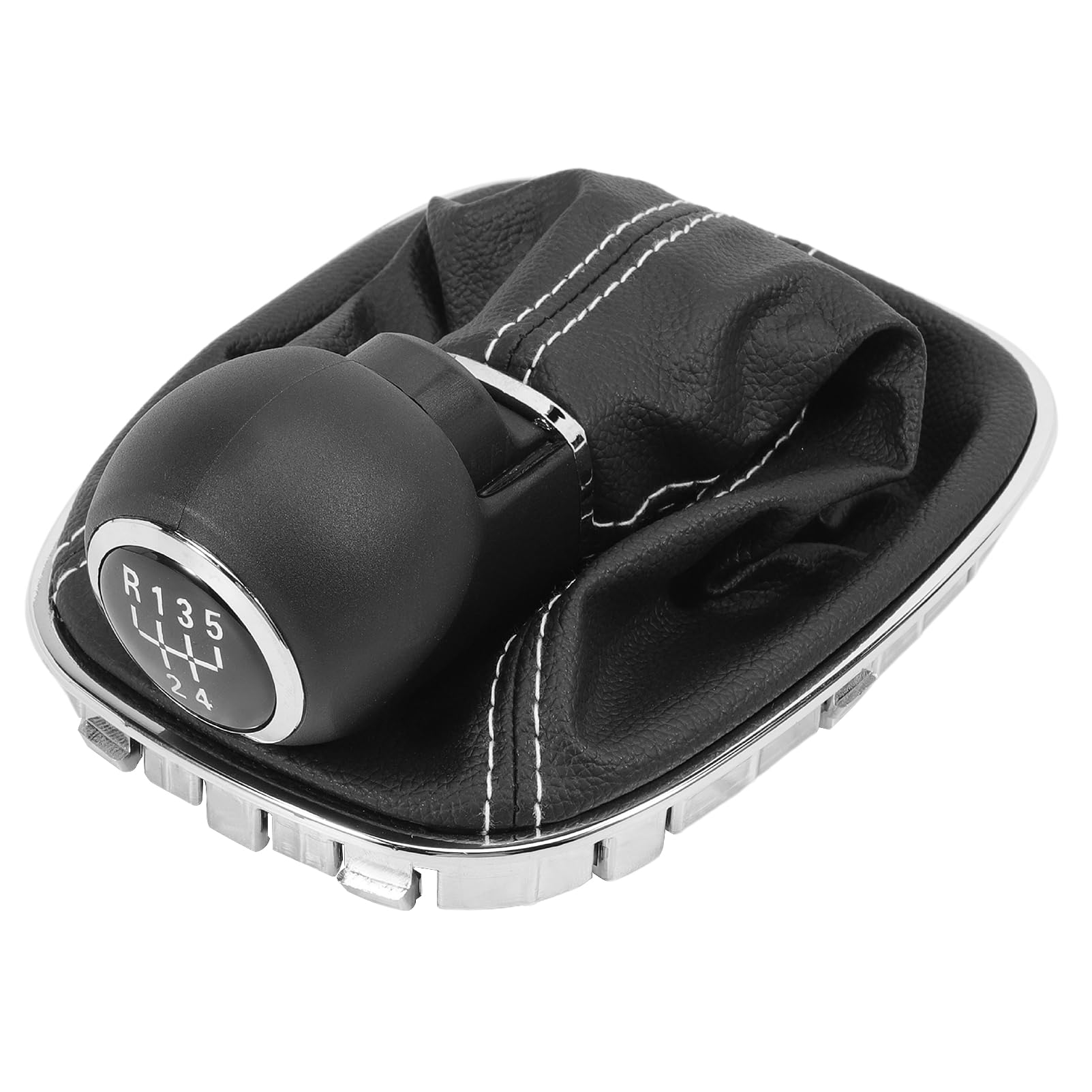 Pommeau de levier de vitesse 5 vitesses Opel Corsa D Corsa E | Corsa D 2006-2014, Corsa E 2014-2019 009140093 19276456 Couture blanche
