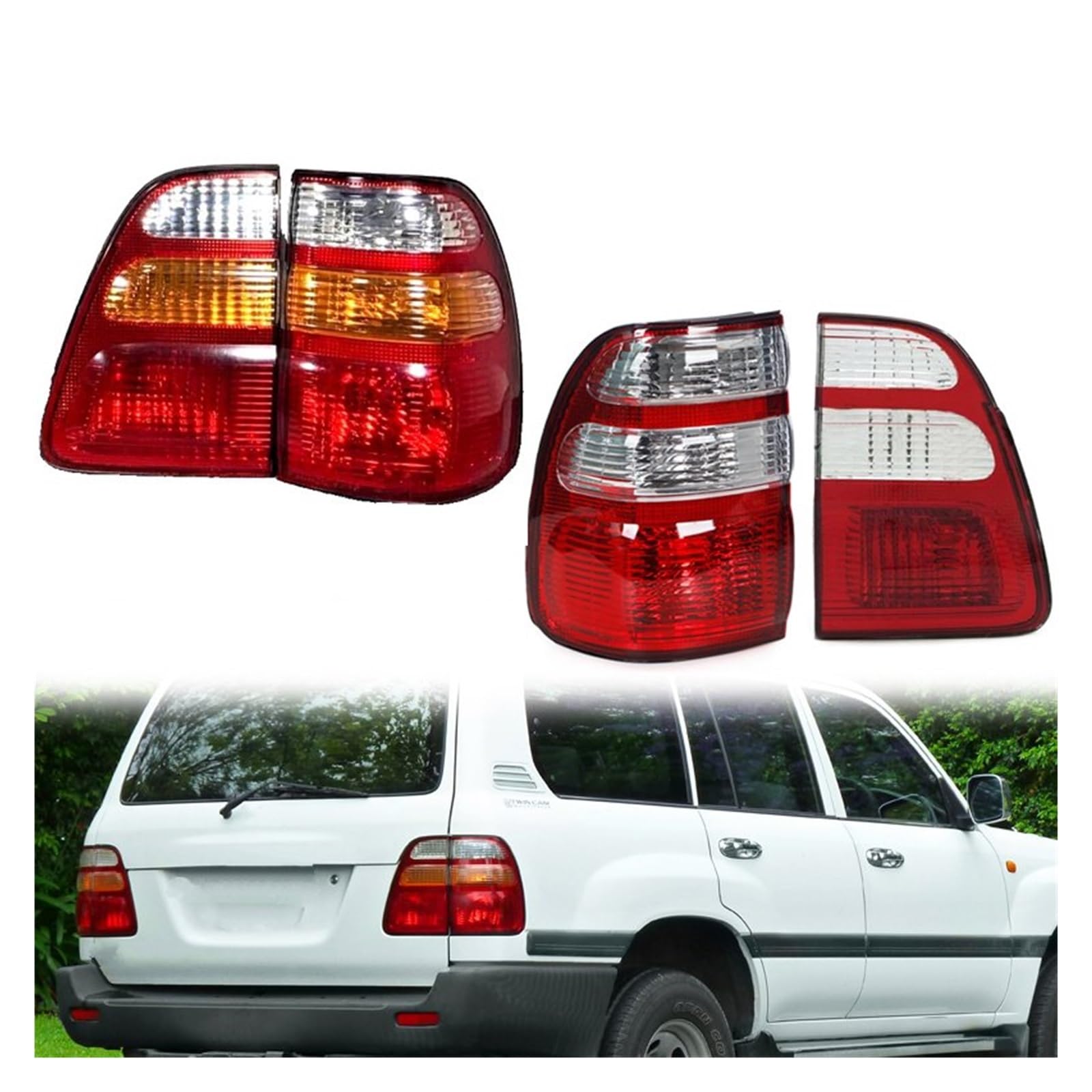 Feux Arrière Pour Toyota Pour Land Pour Cruiser 100 LC100 1998-2005 Voiture Pare-chocs Arrière Feu Stop Sans Ampoule Ensemble Feu Arrière