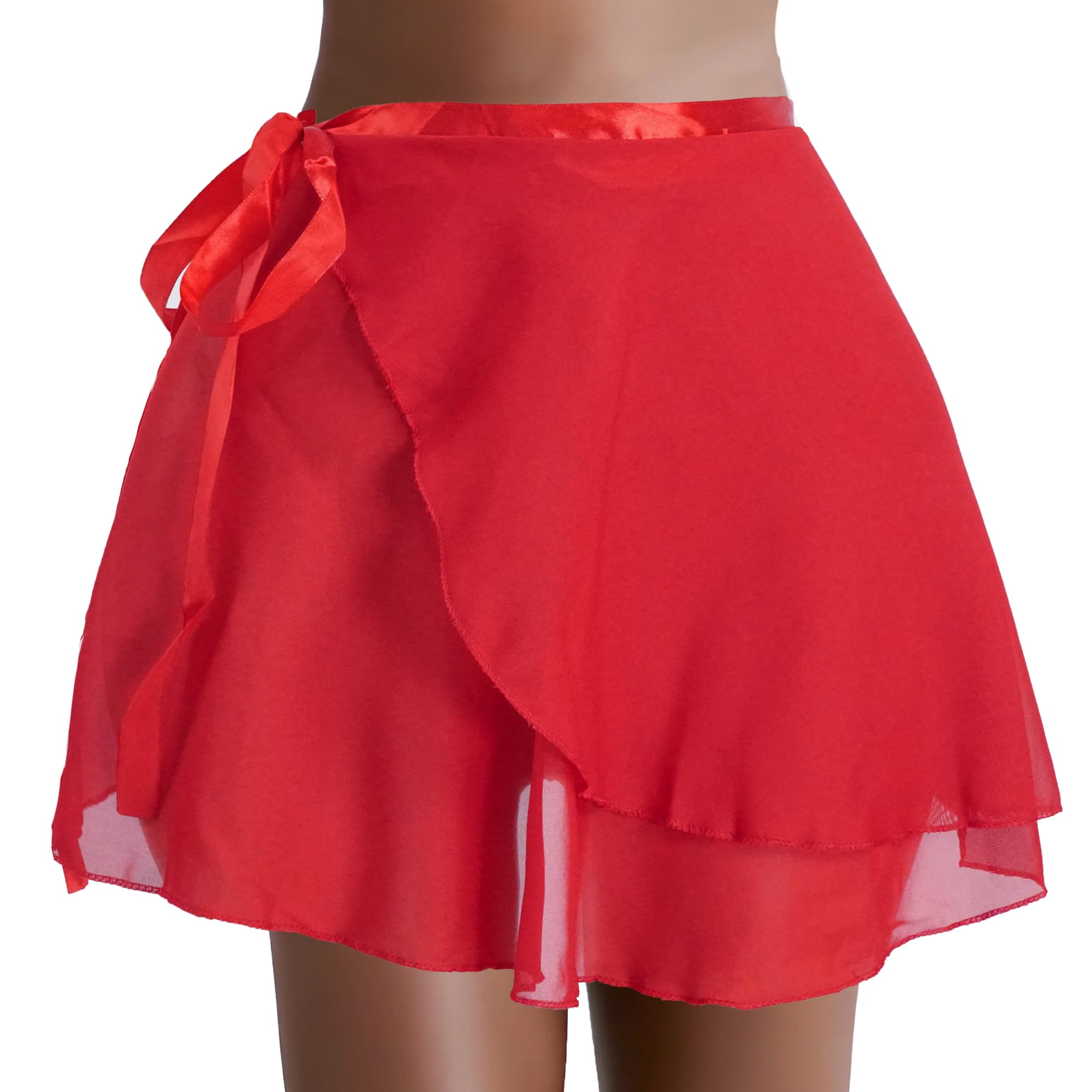 MUNAFIE Robe de Ballet pour Femme - Taille réglable - en Mousseline de Soie - Jupe enveloppante - Jupe de Danse pour Femme et Fille