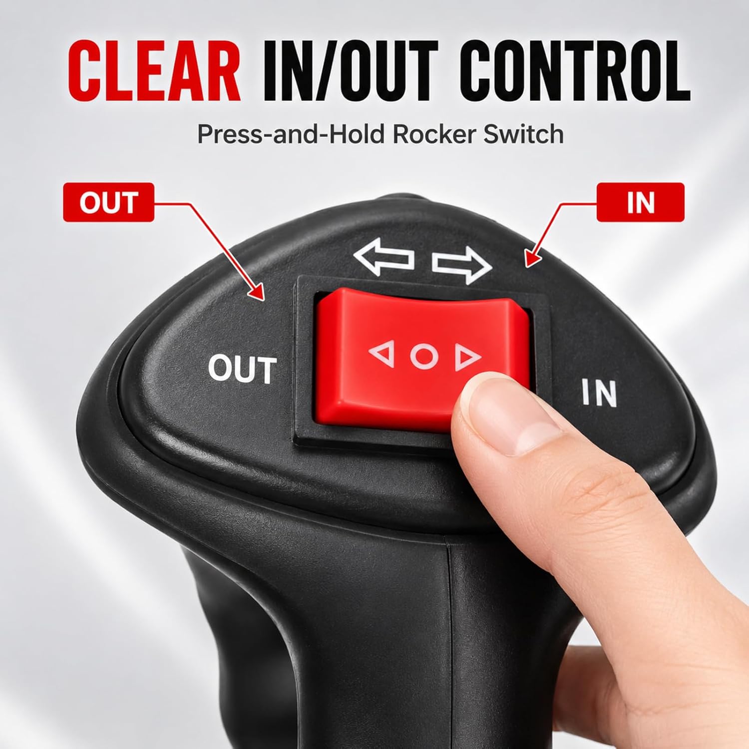 3 Pin Wired Winch Remote Control Controller, 9.2 ft Cable Handheld Winch Switch with Plug, Replacement Winch Handle for Electric Recovery Winches on Truck SUV ATV UTV Off-Road Vehicle