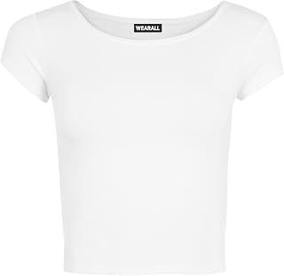 Amazon.co.uk: Plain White Crop Top