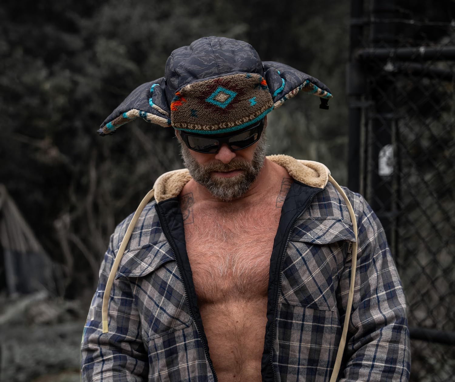 Combat Iron Insulated Ripstop Trapper Hat – Cold Weather Fur-Lined Winter Hat with Ear Flaps & Buckle Closure