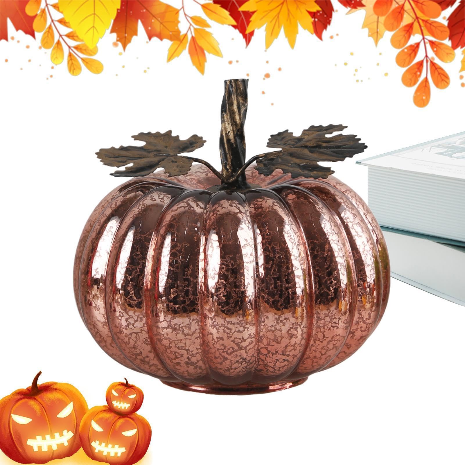 Generico LED Decorazione Autunnale per Il Ringraziamento in Vetro con Timer