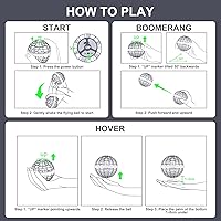 Vista 7 de Tikduck - Juguetes de bola de orbe volador 2025 con forma de globo cósmico, mini dron controlado a mano, boomerang giratorio que vuela, juguete