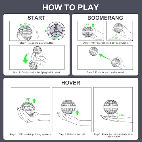 Miniatura 7 de Tikduck Juguetes de bola de orbe volador para la ansiedad galáctica Boomerang Super Magic Control manual Mini Drone Cosmic Globe Spinner seguro para
