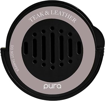 Pura Car Scent Refill - Fragrance for Pura Car Diffuser - Clean & Safe Luxury Diffuser Scent - Long-Lasting Fragrance for 30 Days of Aroma - Teak & Leather