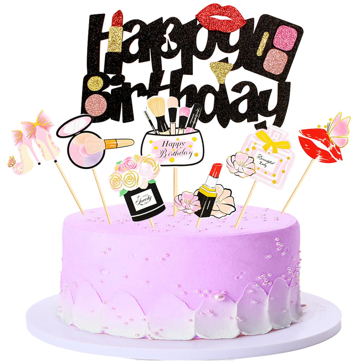 Maquillage personnalisé pour gâteau : décoration de fête d'anniversaire glamour - France