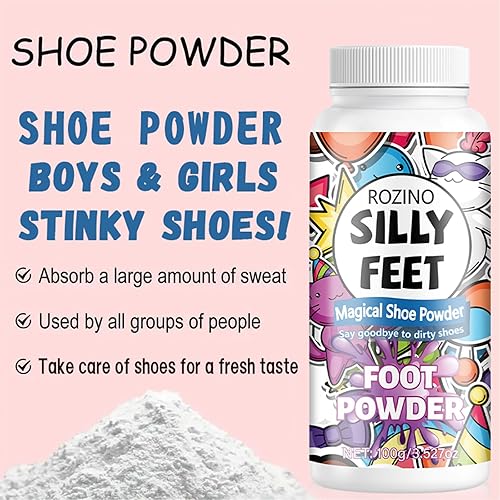 Miniatura 6 de Polvo natural para pies sudorosos y olor de zapatos, absorbe la humedad con bicarbonato de sodio, lima y papaína, suave para pieles sensibles,