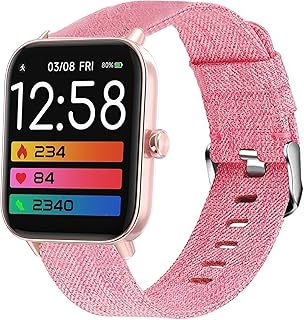 IDW13,IDW16,IDW19 Smartwatch Bands, Lamshaw 22mm Breathable Nylon Woven Fabric Replacement Accessory Strap Compatible for TOOBUR,TEMINICE,VRPEFIT,Konitee,Gydom,Faweio IDW13 Watch / Woneligo W3 / TOOBUR,Faweio IDW16 Watch / MILOUZ,Amzhero,A-TGTGA,TOOBUR IDW19 Watch