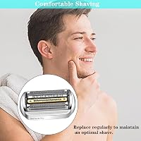 Cap de bărbierit electric LackYork 94 M compatibil cu Braun Series 9 și 9 Pro, Silver Series 9 argintiu, de schimb 9517s 9527s 9525s 4