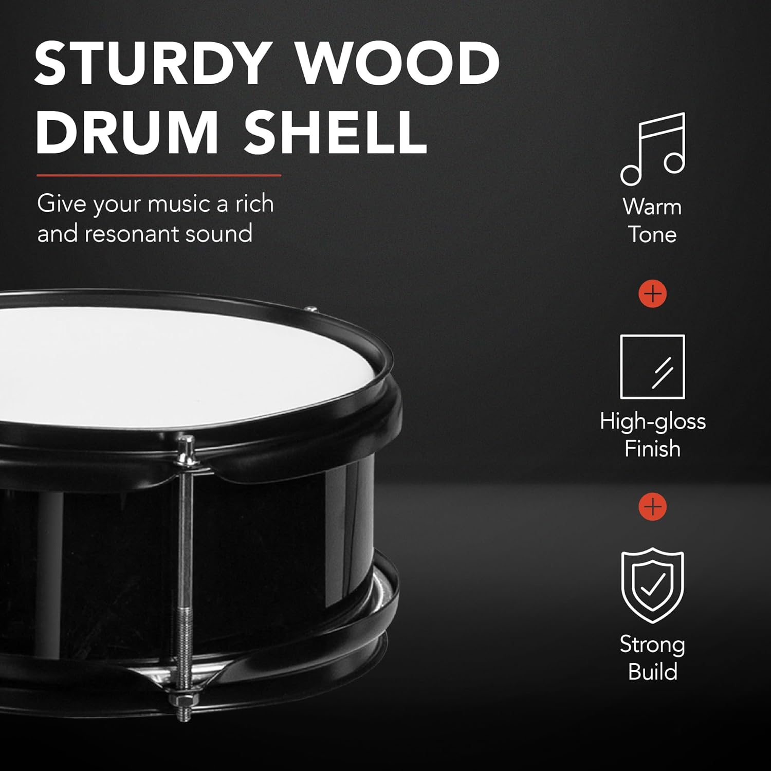 Best Choice Products 3-Piece Beginner Drum Set for Kids Juniors, w/Throne Stool, Cymbal, Drum Sticks, Bass Drum Pedal, 2 Toms - Black