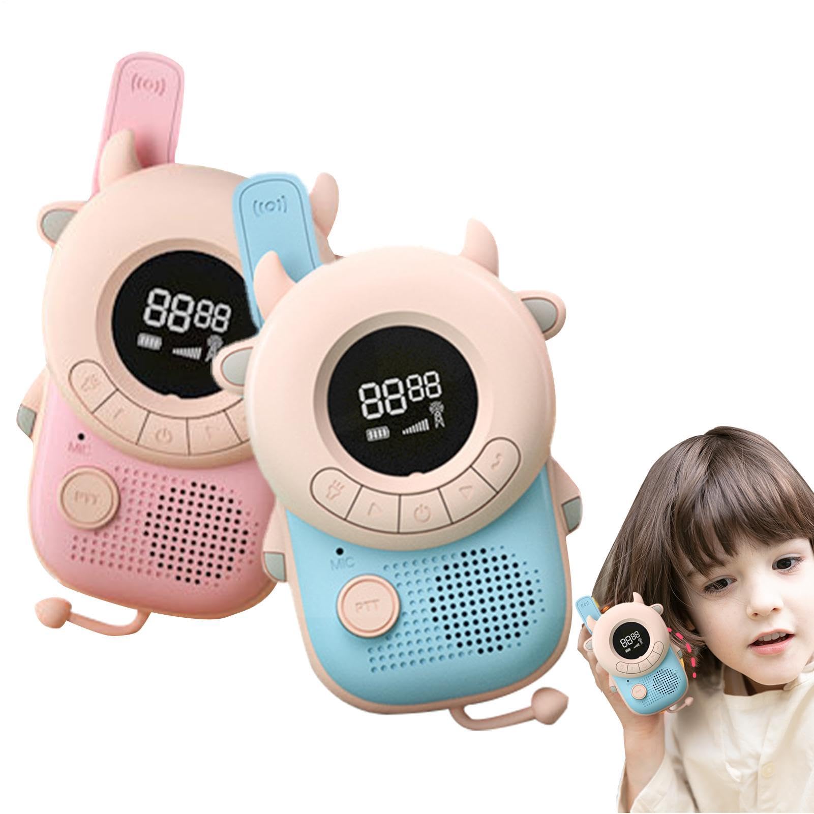 Kinder Walkie-Talkies 2er-Pack 2-teiliges LCD-Display batteriebetriebenes | Kinder Outdoor-Spielzeug Walkie-Talkies für , Mädchen, Zuhause, Camping, Reisen, Park, Garten,