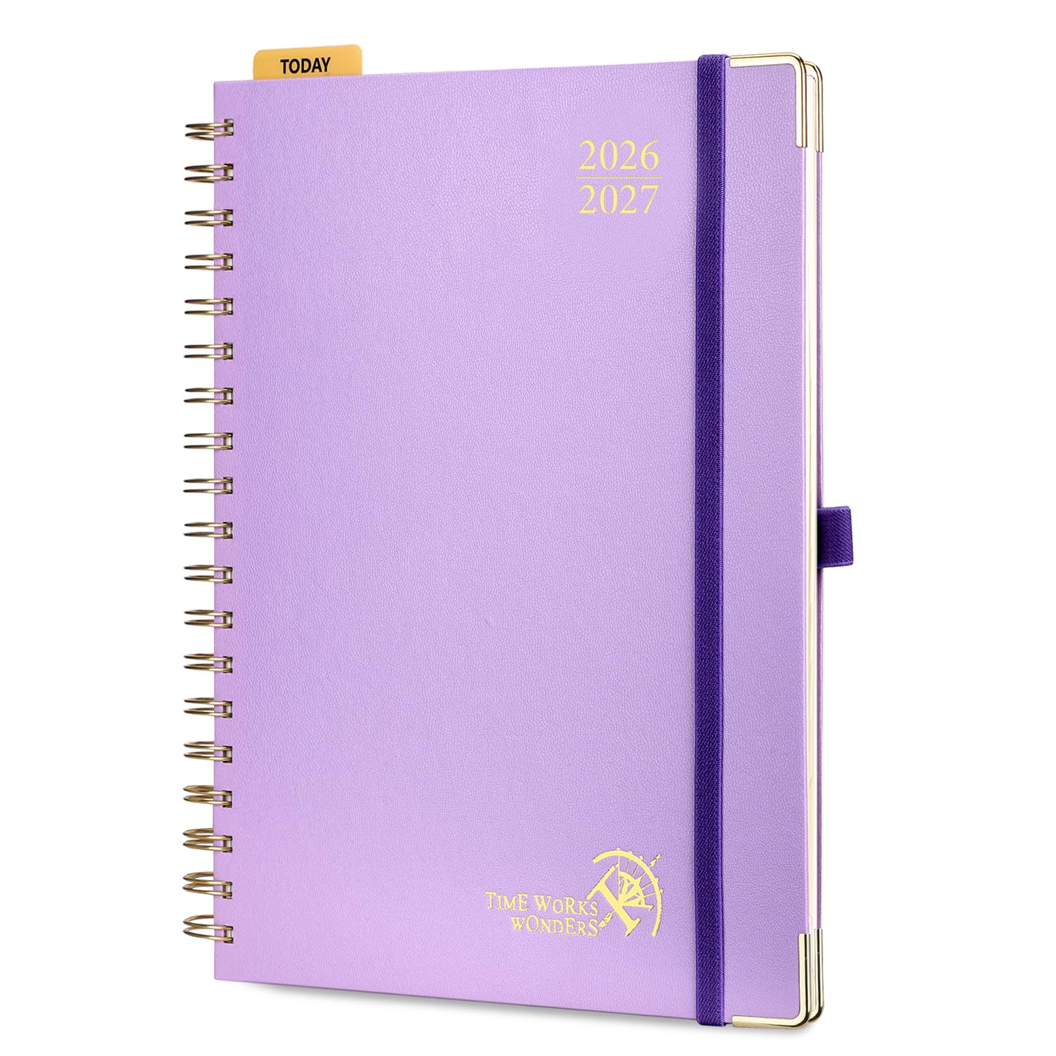 POPRUN 2026-2027 Academic Diary A4 Week to View Big Spiral 17 Months (Aug'26 - Dec'27) Vertical Academic 26/27 Weekly Hardback Planner(Violet) — image 1