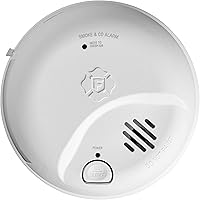 Vista 2 de First Alert SMICO100-AC Interconnect Hardwire - Alarma combinada de humo y monóxido de carbono con batería de respaldo, paquete de 1