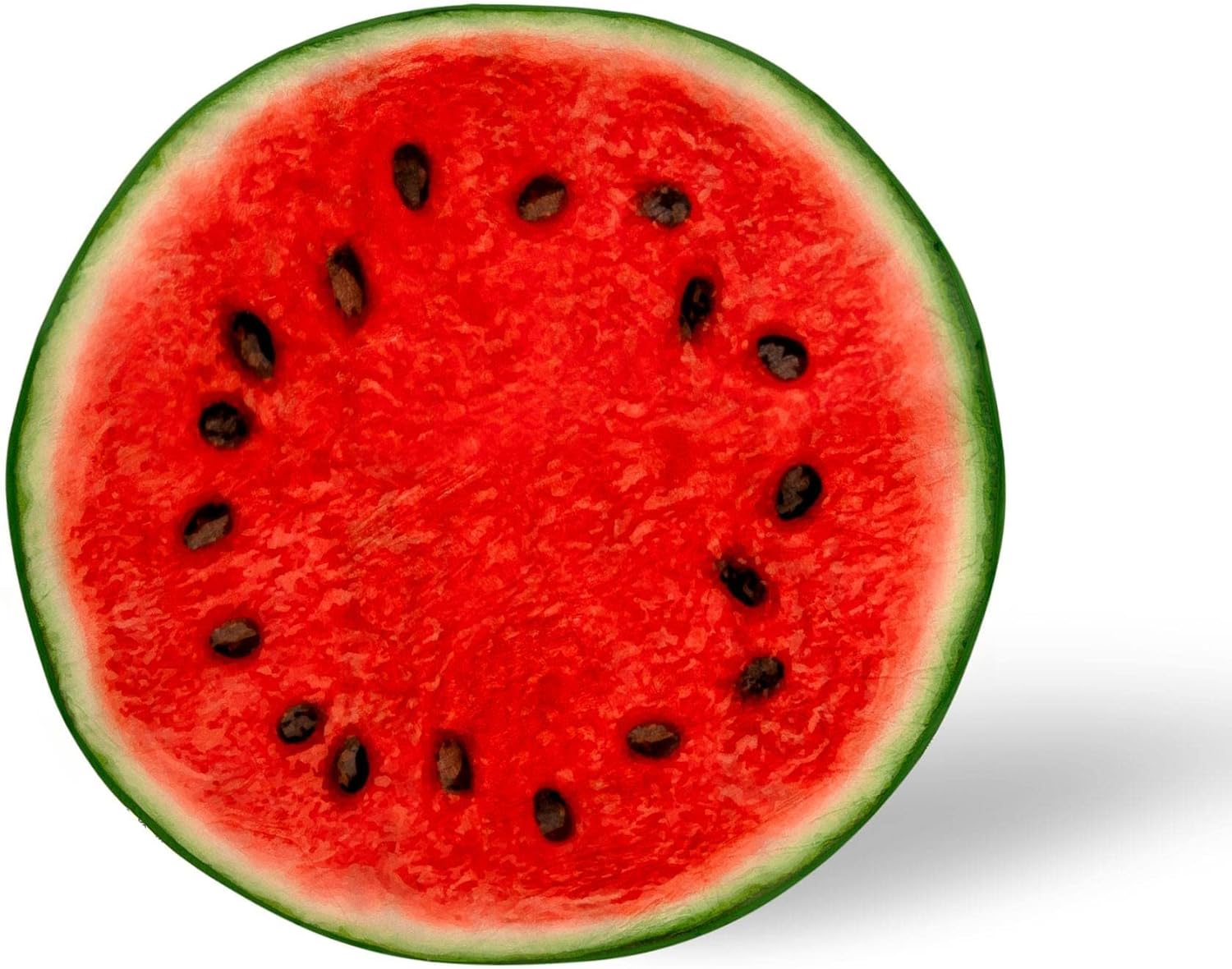 Watermelon Slice Round Fleece Throw Blanket | Plush Soft Polyester Cover for Sofa and Bed, Cozy Home Decor Room Essentials and Collectibles | 60 Inches