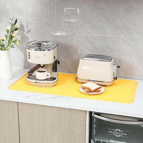 Miniatura 691 de Tapete de silicona para secado de platos para múltiples usos, fácil de limpiar, ecológico, resistente al calor, tapete de silicona para encimera