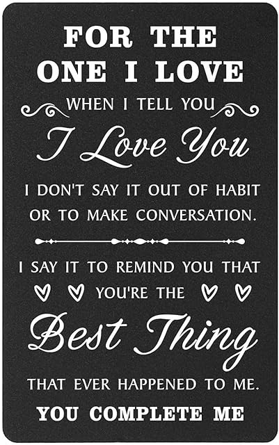 FALOGI I Love You Gifts for Her Him - For The One I Love - Birthday Card for Wife Husband, Romantic Love Gifts for Girlfriend Boyfriend
