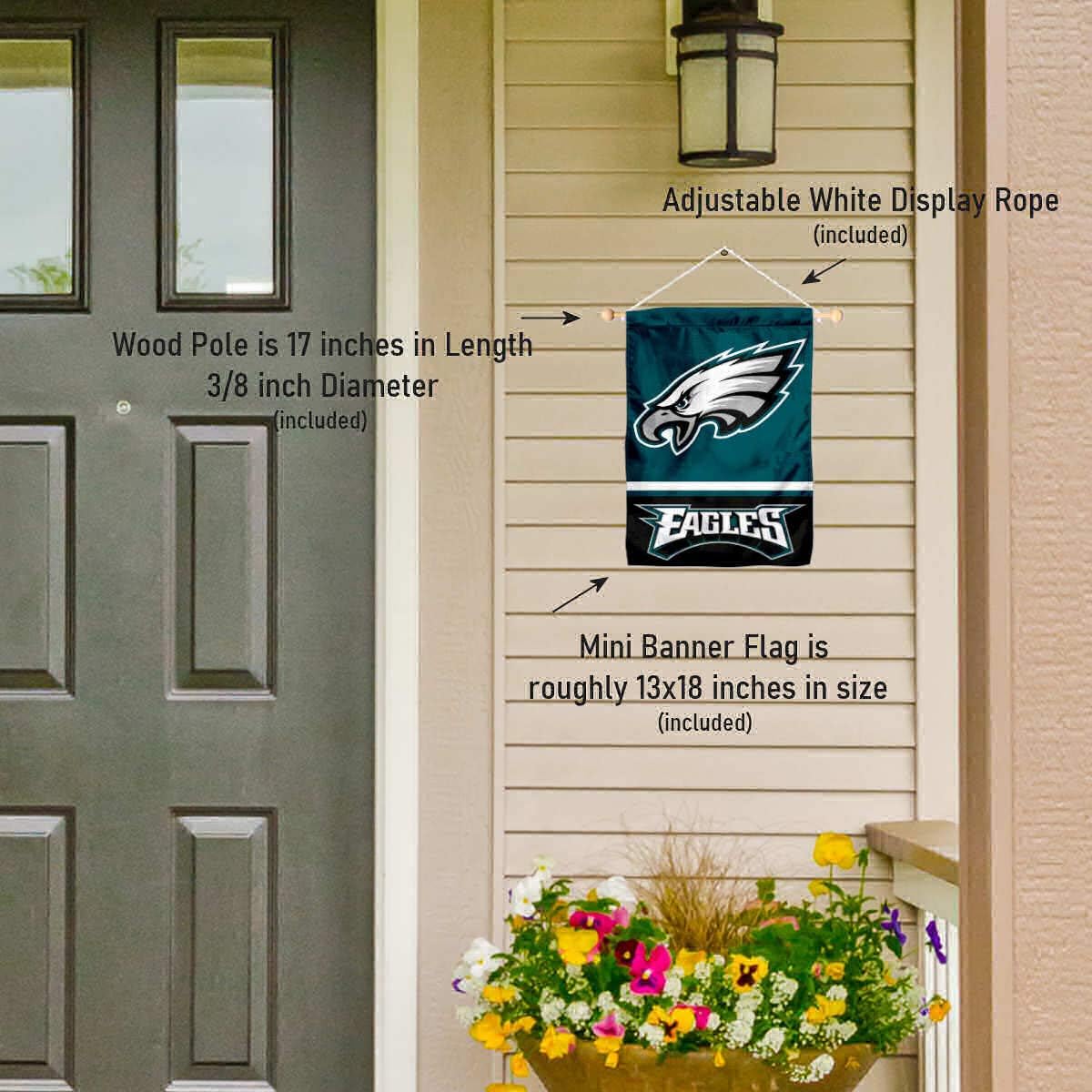 Philadelphia Eagles Banner Window Wall Hanging Flag with Suction Cup - Image 4