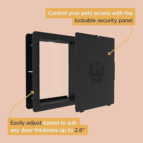 Miniatura 7 de Hakuna Pets Puerta esencial para mascotas para pantallas, puertas y paredes de hasta 2.8 pulgadas de grosor, para perros de hasta 20 libras