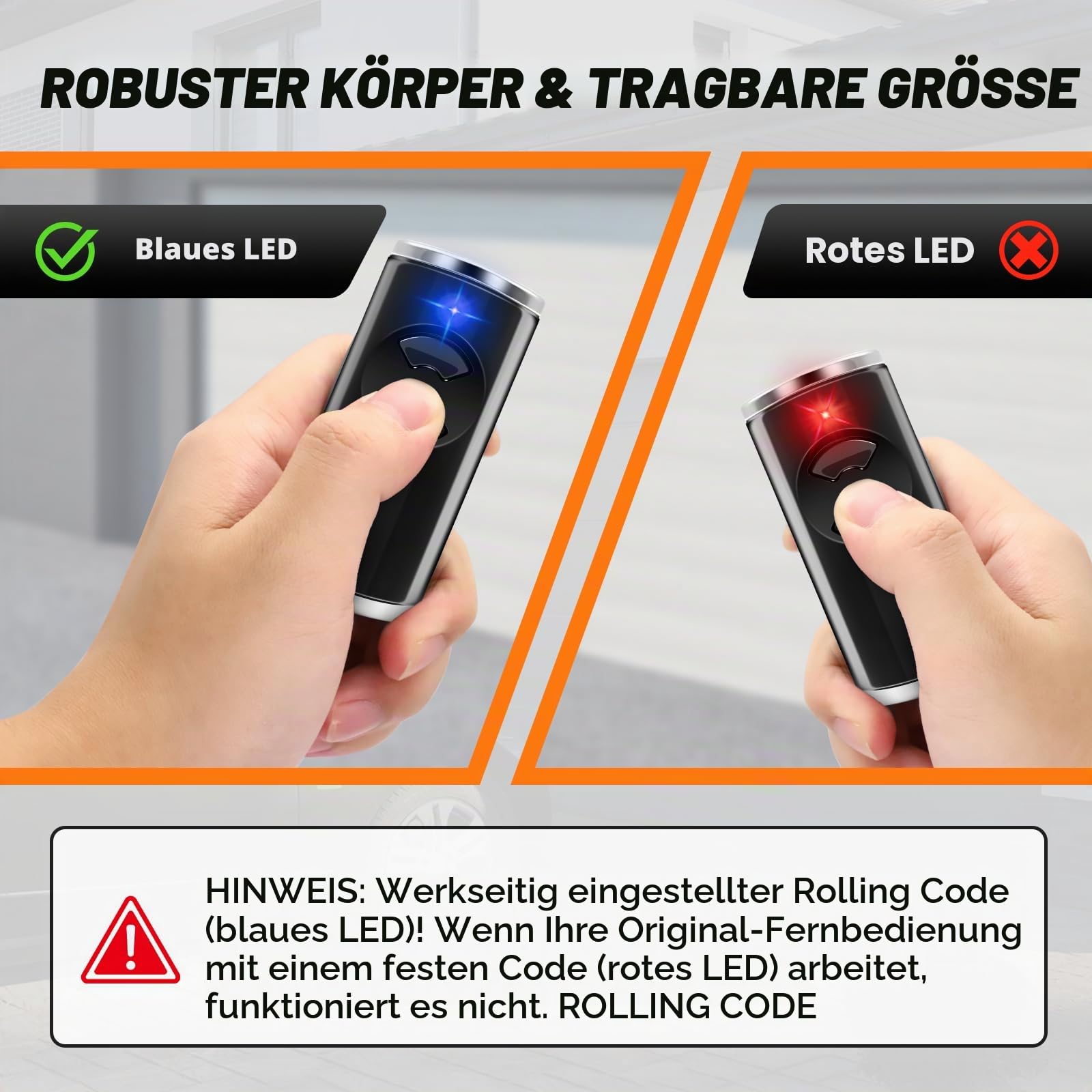 868MHz Handsender,kompatibel mit Hörmann bs,HSE1-868-BS, HSE2-868-BS,HSE4-868-BS,2-Kanäle Garagentoröffner Fernbedienung für HS1/HS4/HS5-868-BS,HSP4-868-BS, HSD2-868-BS,HSS4-868-BS,Schwarz (2 Stück)