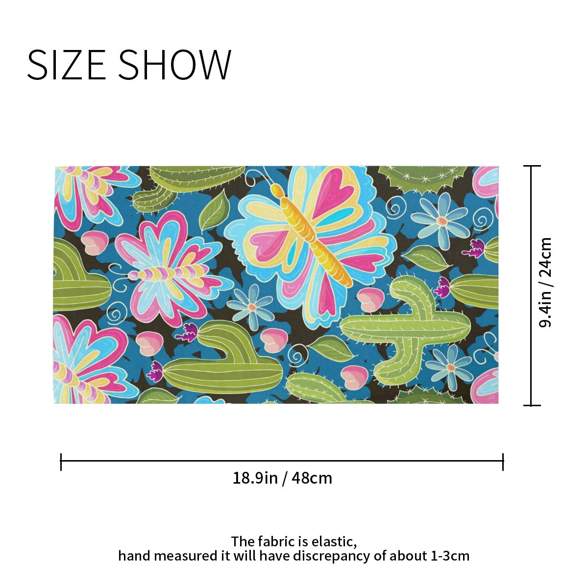 MOYYO Tropical Cacti Face Sun Dust Mask Bandanas Seamless Elastic Head Wrap Neck Gaiter Magic Scarf Headband for Festivals Running Cycling Indoor Outdoor Sport