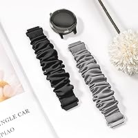 Vista 2 de Correas de reloj Scrunchie compatibles con Garmin Venu Band/Venu Sq Band, Vivoactive 3/Vivoactive 3 Music/Forerunner 245 Music Watch Band