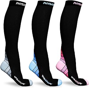 Physix Gear Sport 3 Pairs Compression Socks