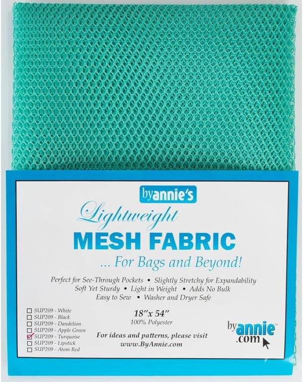 Annie Mesh Fabric Lightweight 18"x 54" Turquoise, 18" by 54"