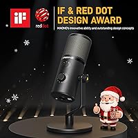 Vista 2 de MAONO Micrófono USB para transmisión de juegos, micrófono de condensador de podcast con software de 3 patrones polares para Twitch TikTok YouTube