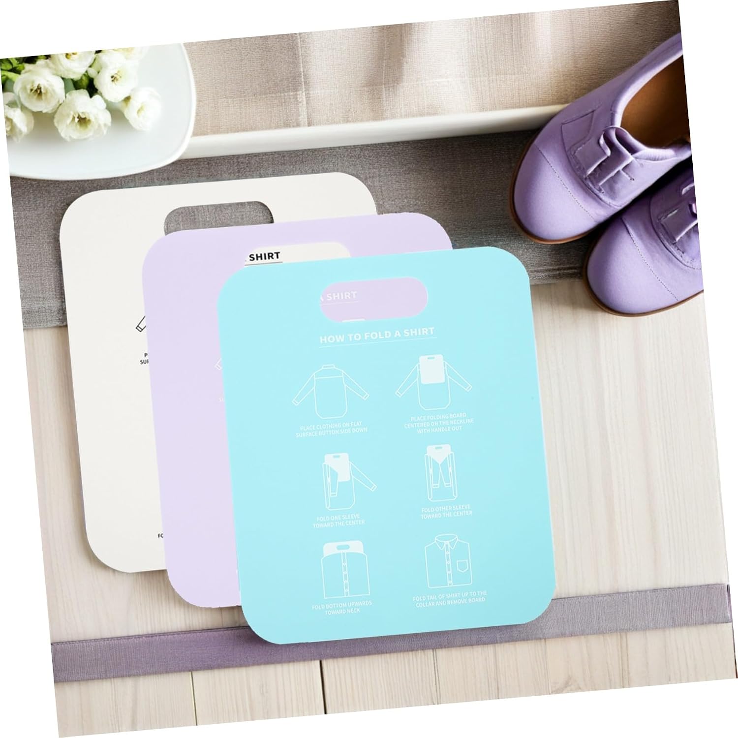 Shirt Folder Clothes Folding Board Folding Tool for Adult Shirts Portable Closet Organizer Lightweight PP