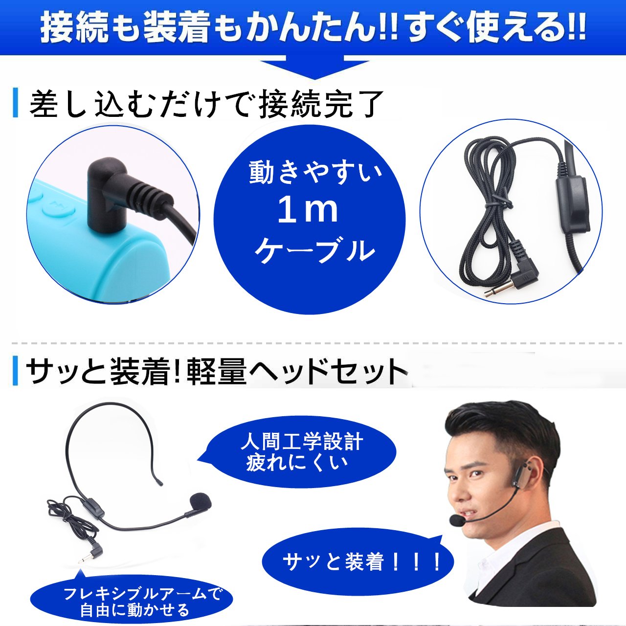 Amazon.co.jp: Rolton ハンズフリー拡声器 イベント用スピーカー 