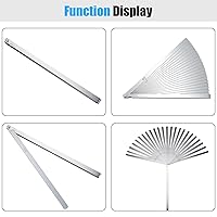 Vista 3 de Hotop 25 cuchillas de acero, juego de galgas cónicas, juego de galgas de acero inoxidable con doble marcado, herramienta de medición métrica e