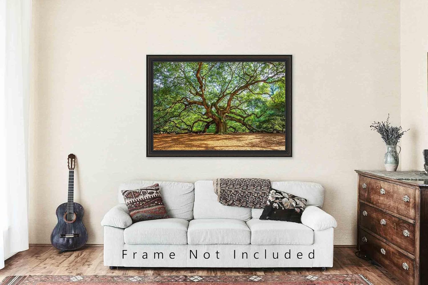 Nature Photography Print (Not Framed) Picture of Angel Oak Tree on Summer Day near Charleston South Carolina Landscape Wall Art Lowcountry Decor (11" x 14")