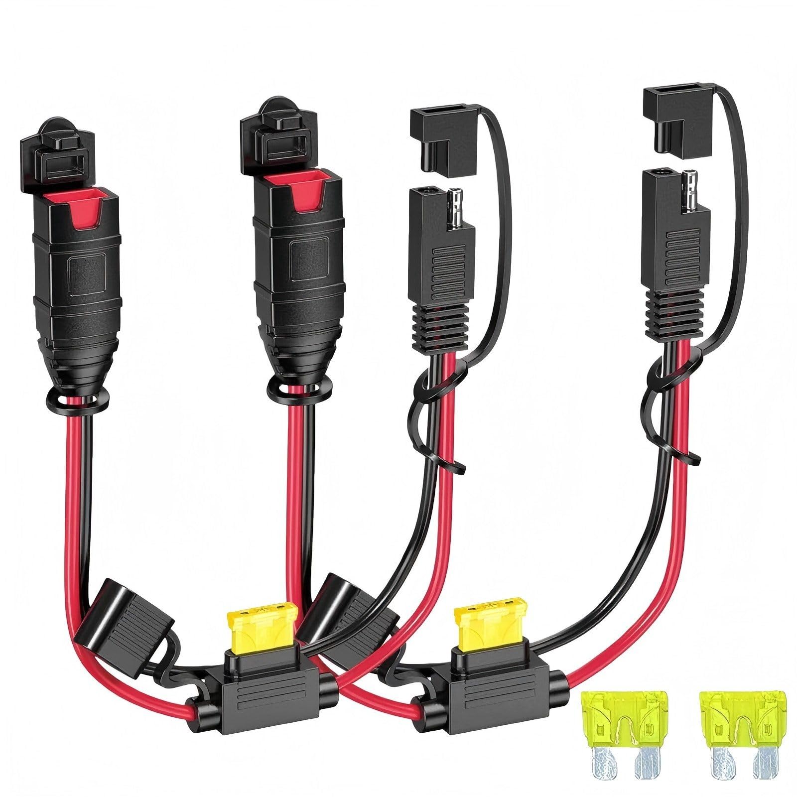 GC009 X-Connect SAE Adapter fit for NOCO Battery Charger Accessories 14AWG Pure Copper Wire and 20A Fuse Waterproof