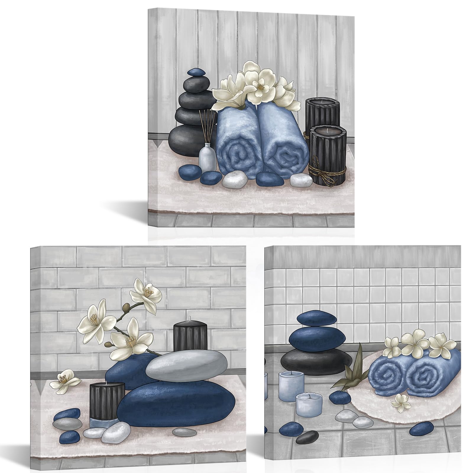 Amazon.com: RnnJoile Spa Canvas Wall Art Zen Stone Orchid