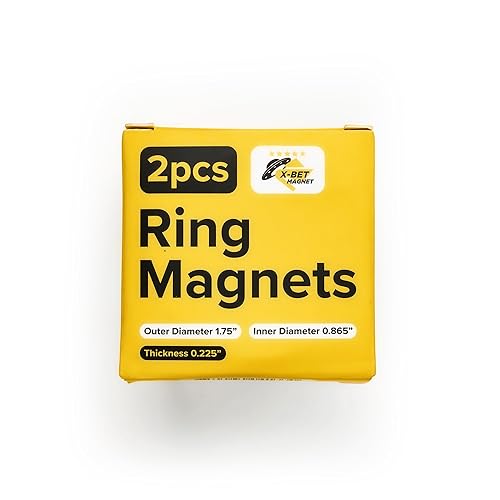 Miniatura 25 de Imanes de anillo resistentes, imanes ultra fuertes de 1.2 pulgadas con agujeros para bricolaje y manualidades, juego de organización espacial