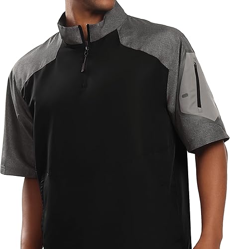 Holloway Raider - Chaqueta tipo jaula, resistente a la intemperie, con cremallera de un cuarto, con bolsillo en las mangas