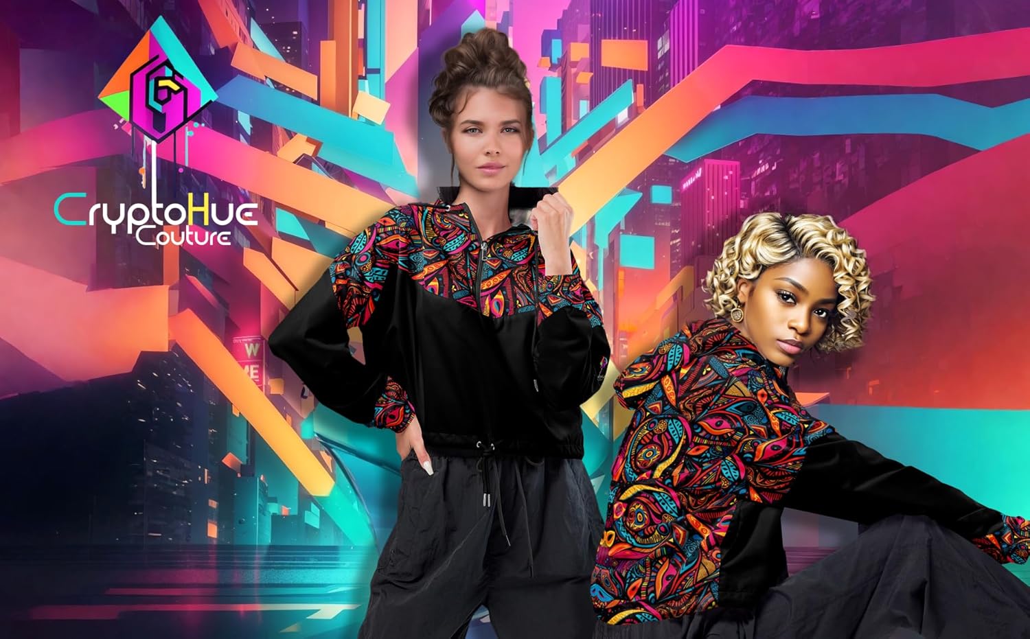 Isibindi (Courage) Women’s cropped windbreaker Black