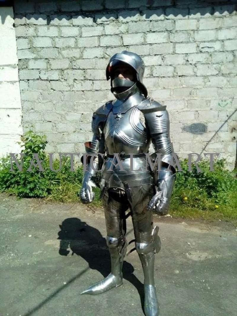 NauticalMart Medieval Knight Full Suit of Armor Great Combat Steel Body Armour Wearable Halloween Costume