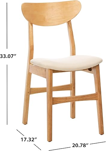 Miniatura 15 de Safavieh Home Lucca - Silla de comedor con cojín retro natural y blanco, juego de 2