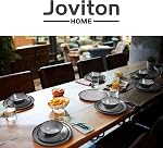24 Piece Grey Melamine Dinner Set for 8 People | Melamine Plates Set of 24 Plates and Bowls Camping Dishwasher RV Kitchen Sets