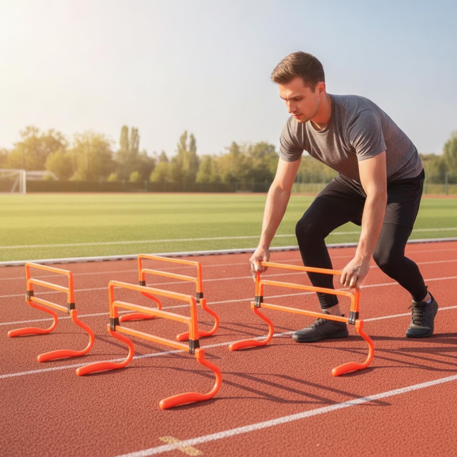 5 Pezzi Ostacolo per Agilità | Resistenti, Ostacolo Pieghevole, Portatile, per Preparazione sportiva, Atleti, Allenatori
