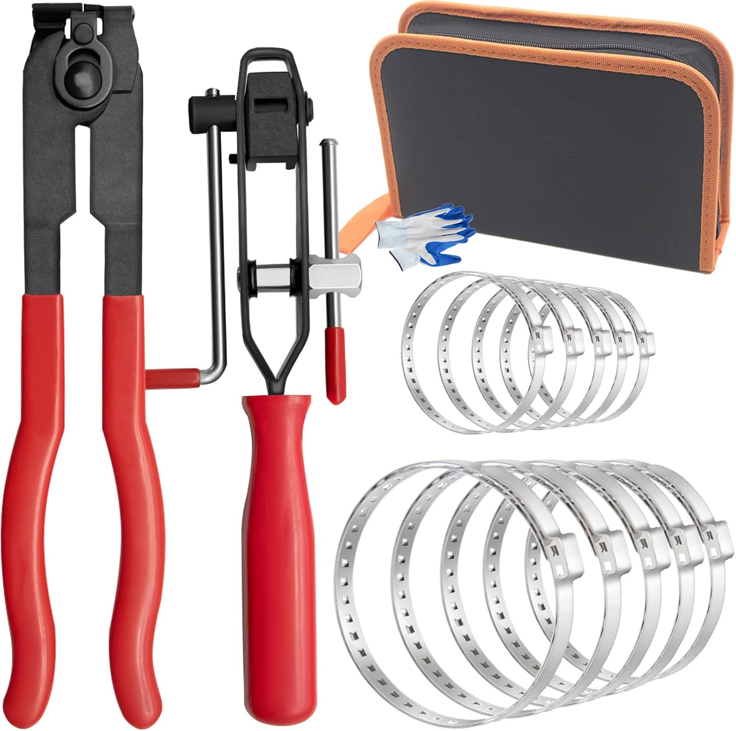 CV Joint Boot Clamp Pliers Atv Axle Boot Clamp Pliers Cv Banding Tool With 10 Crimp Bands -Ear Type Extension For Most Cars